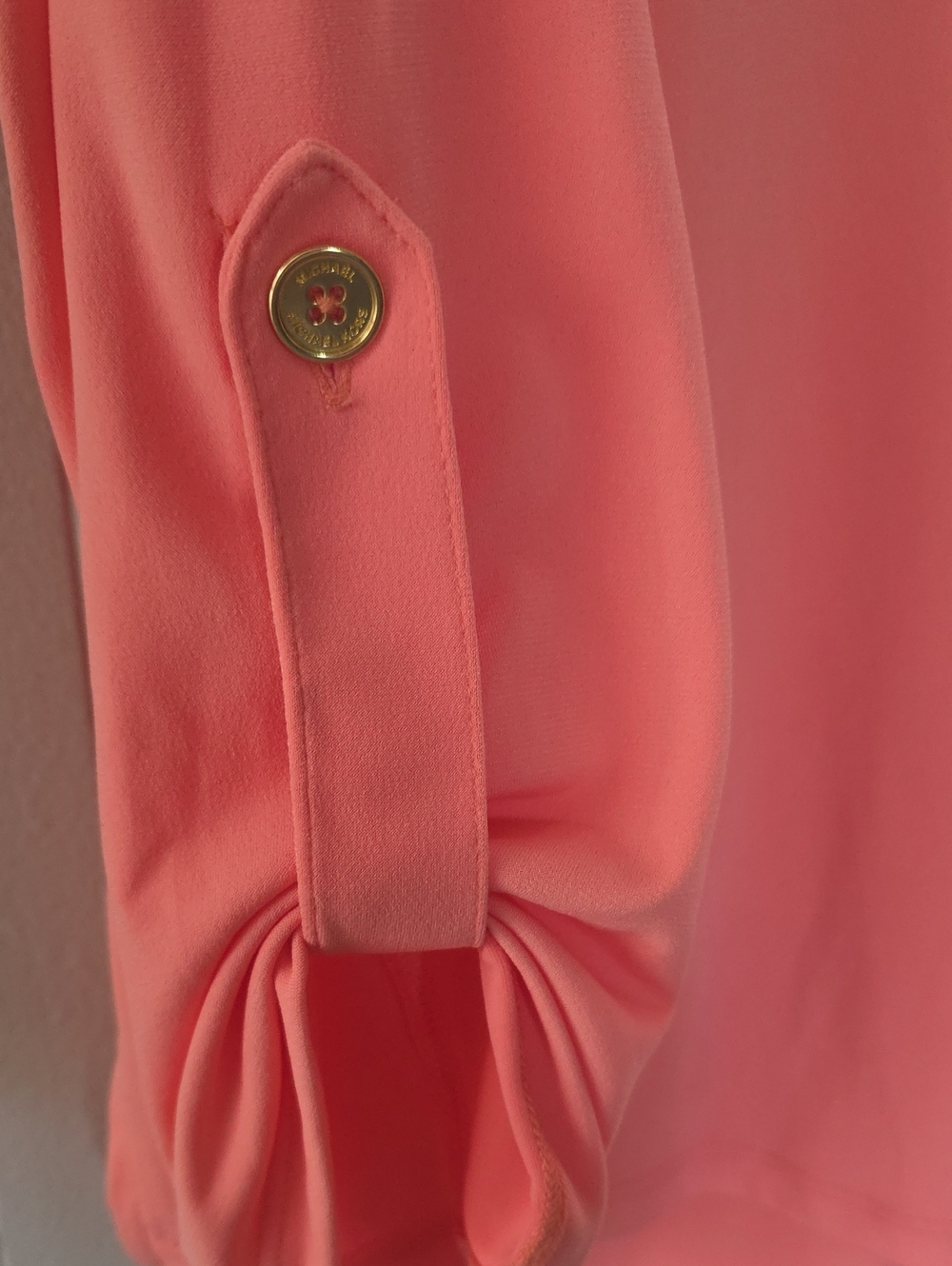 Michael Kors Coral Pink Blouse XL - Picture 5 of 6